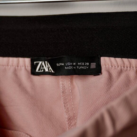 Zara Blush Pink Elastic Waist Tailored Pants - Picture 5 of 5